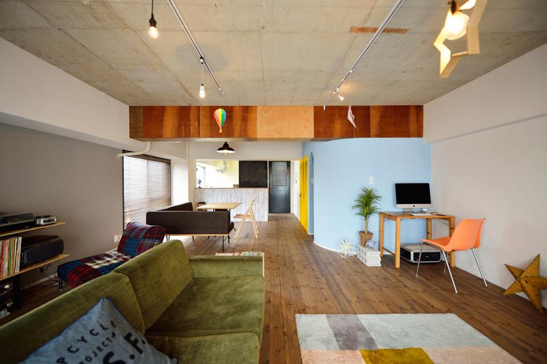 Kさんが雰囲気を気に入った板張りの梁