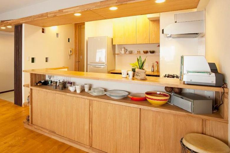 リビングとつながる、開放感いっぱいのキッチン