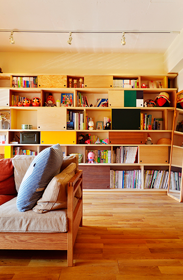 オリジナルの壁面収納