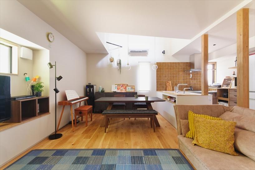 水回りを1階に配置して生活の拠点をワンフロアにまとめました。