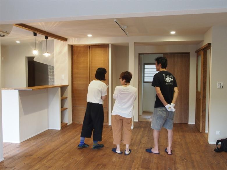 以前の戸建リノベ完成現場見学会の様子