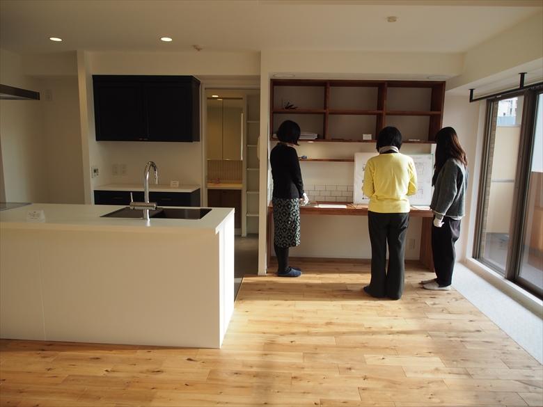 以前のマンションリノベ完成現場見学会の様子