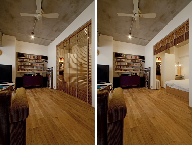 LDKの一角を寝室へ