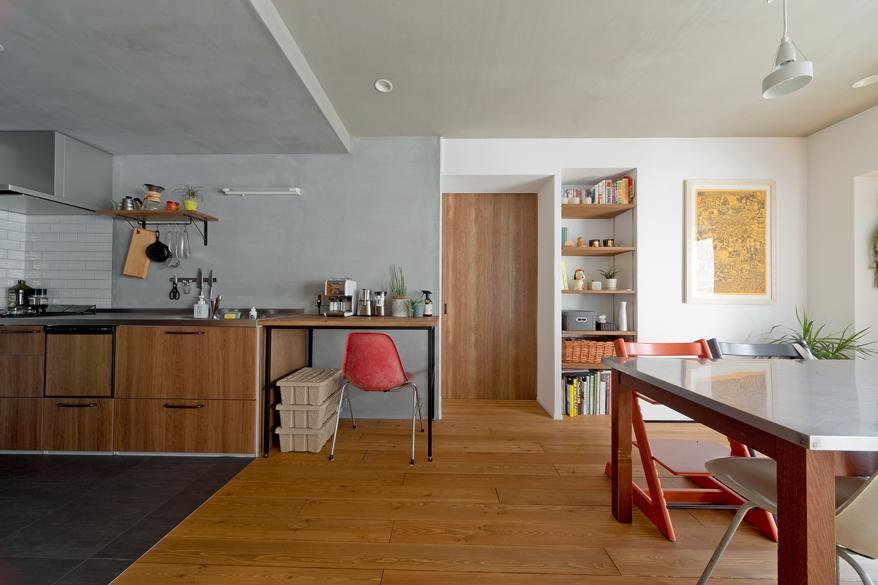 「光の環り」のリビングダイニング