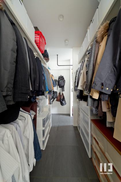 「光と家族をゆるく繋ぐ」の収納・クローゼット