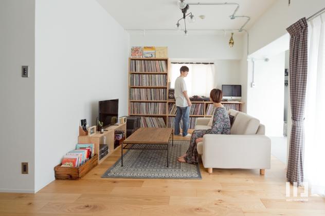 「レコード×ナチュラル×DIYな暮らし。」のリビング