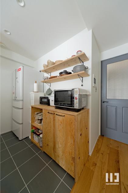 「レコード×ナチュラル×DIYな暮らし。」のキッチン