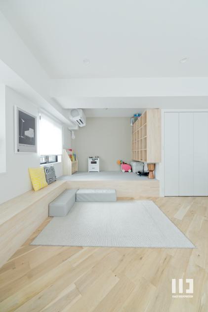 「やさしい色が心地良いスカンジナビアスタイル」のリビングダイニング