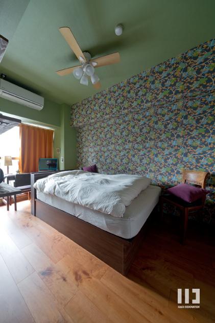 「世界を旅する家」の寝室