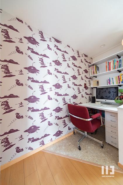 「西海岸仕立ての鉄骨戸建てリノベ」の書斎