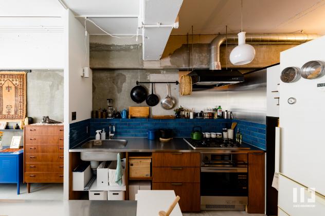 ビルトインオーブンレンジを採用し、スッキリとしたキッチンに。