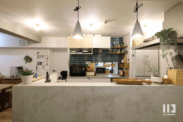 「やさしい色に包まれたなら」のキッチン