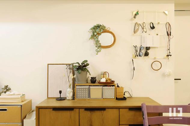 「やさしい色に包まれたなら」のリビングダイニング