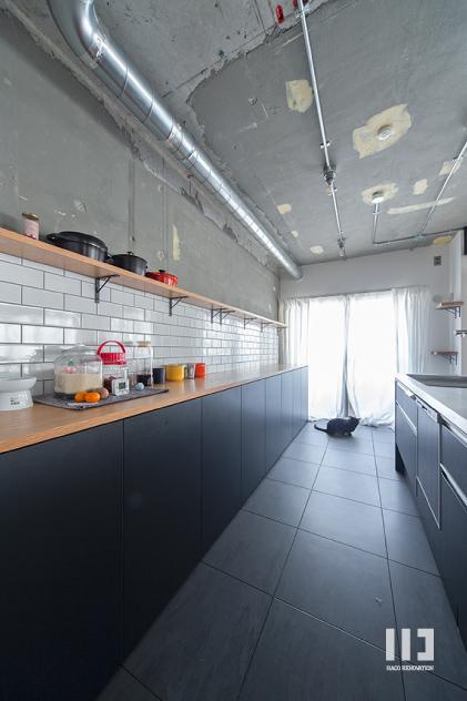 「ネコノアール」のキッチン背面収納