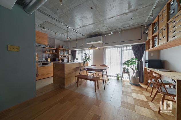 「自然体で気持ち良いおうち」のリビングダイニング