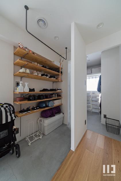 「自然体で気持ち良いおうち」の玄関土間