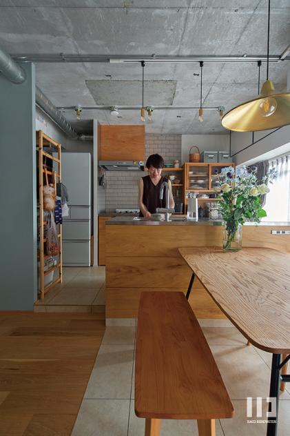 「自然体で気持ち良いおうち」のキッチン