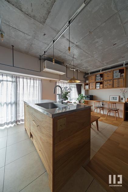 「自然体で気持ち良いおうち」のキッチン