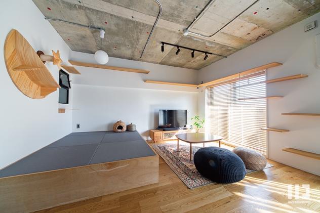 「side-by-side」のリビング