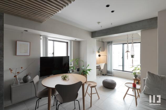 「tiny utopia」のリビングダイニング