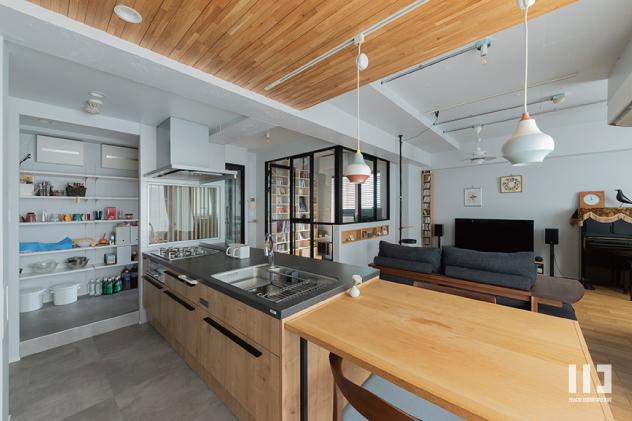 「ツナガル家」のキッチン・リビング