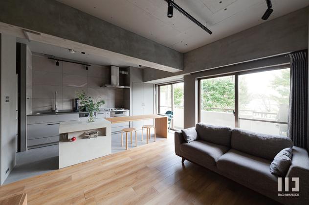 「yokohama flat」のリビング・ダイニング