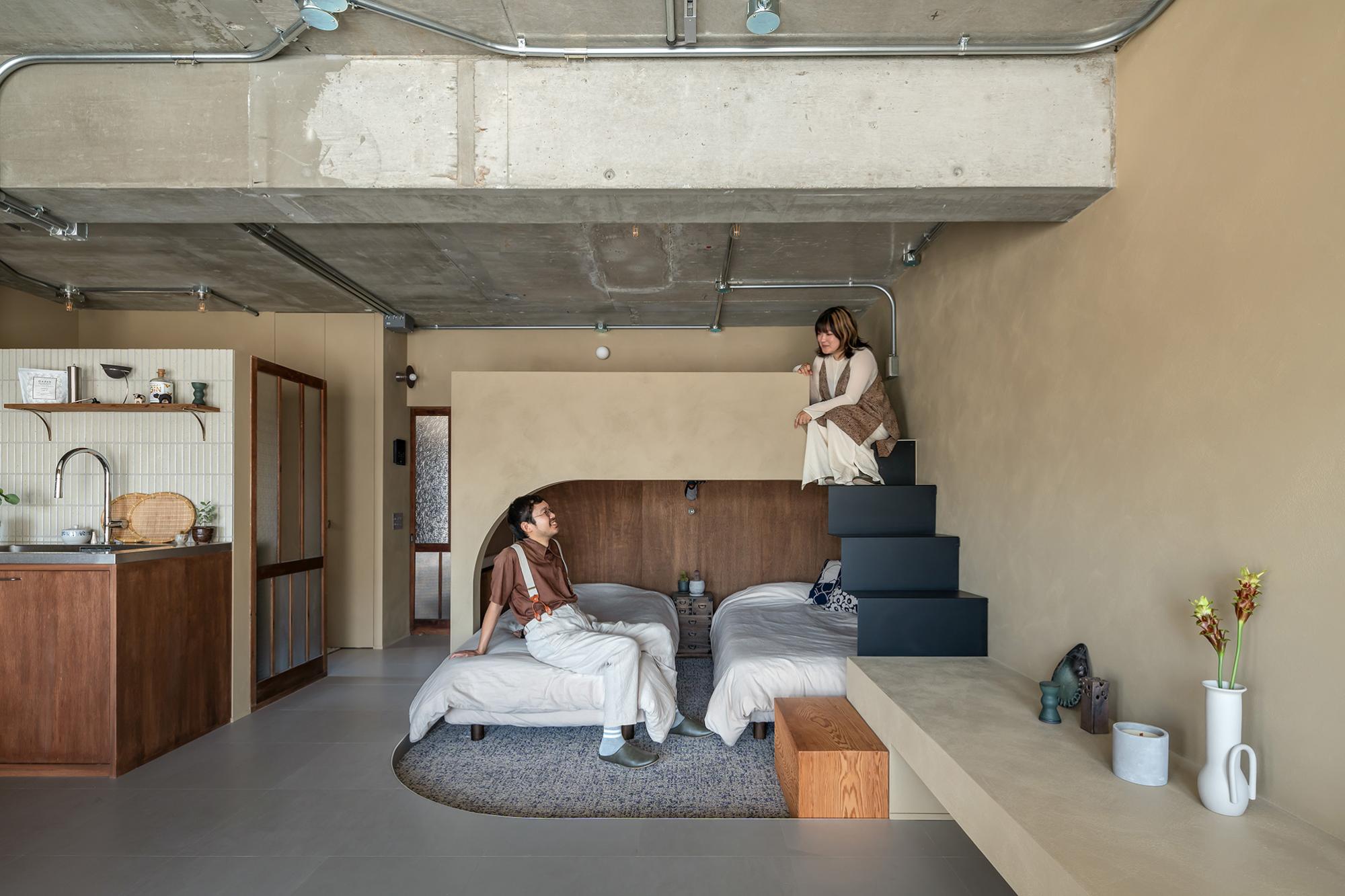 「遊郭建具と暮らす」のロフト＆ベッドスペース