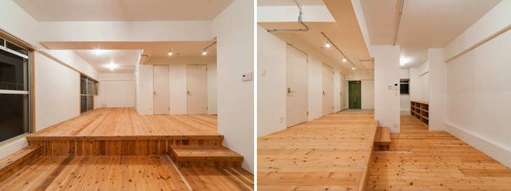 「壁はいらない」のリビングダイニング