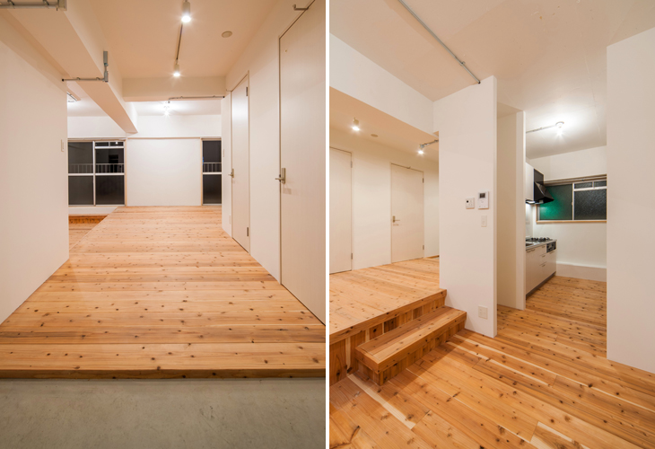 「壁はいらない」のリビングダイニング