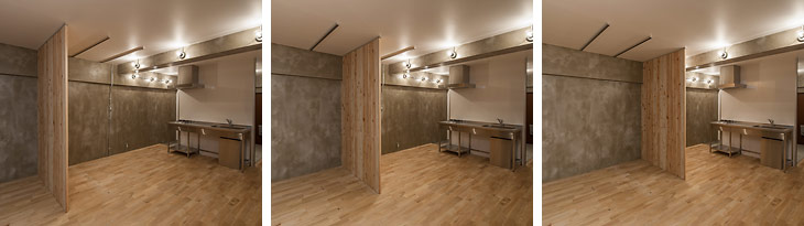 壁を動かすだけでイメージもガラリと変わります