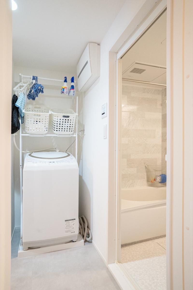 洗面室はシンプル＆コンパクトに仕上げました。