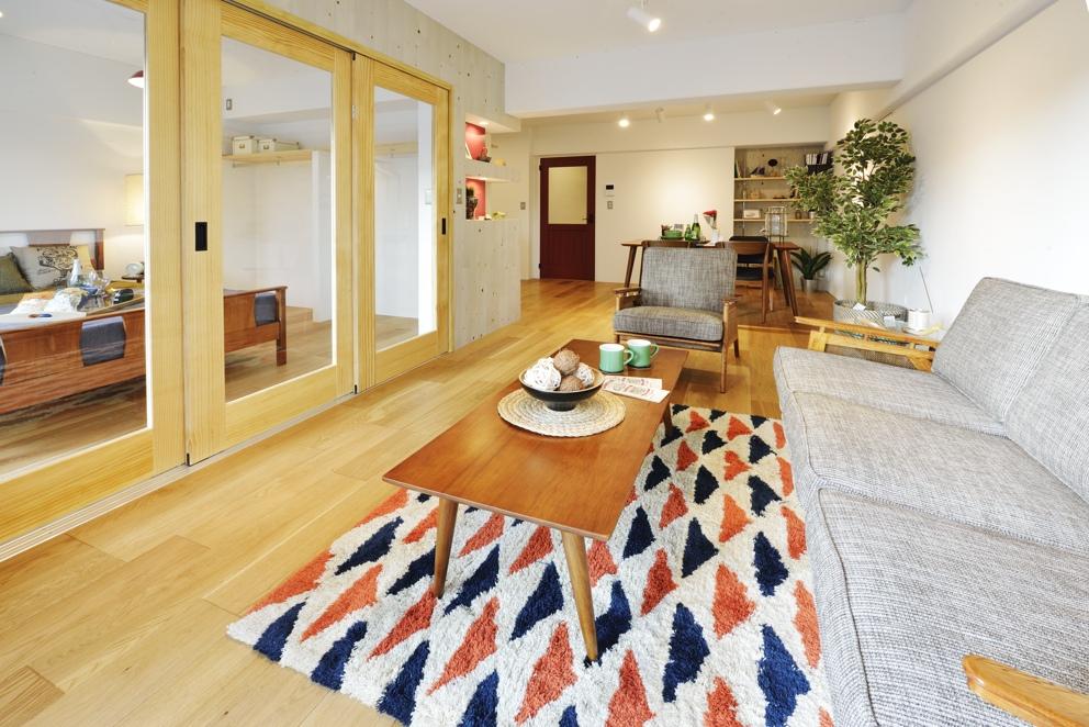 あたたかみのあるリビング