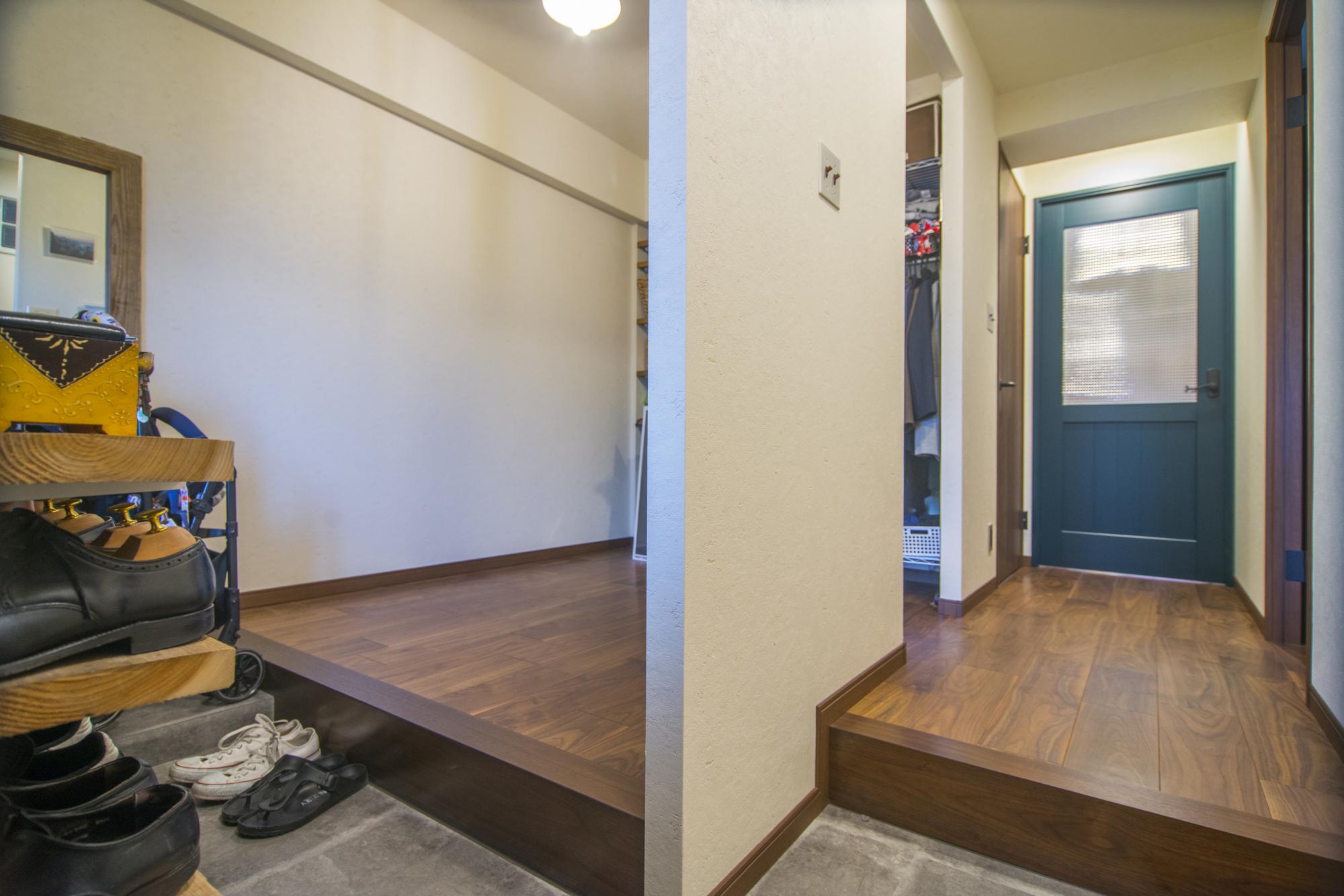 たくさん靴がおける玄関です