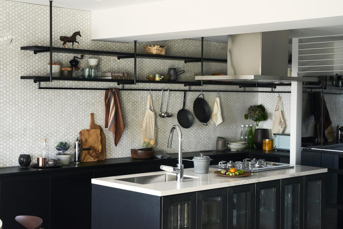 人気のアイランドキッチン採用