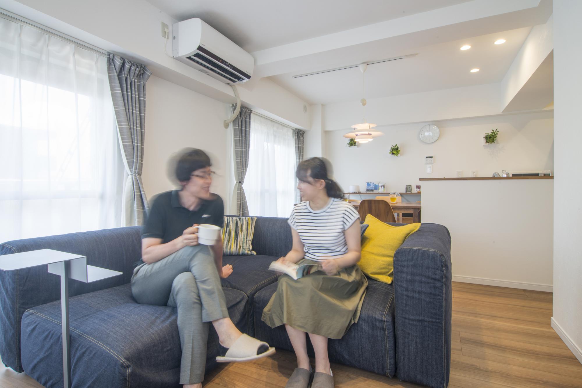 工事の前にお部屋を見た時は、暗い印象だったんですが、リノベーション後はすごく明るいお部屋に生まれ変わりました