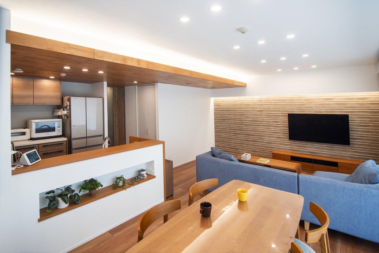 「居心地の良さ」がテーマのリビングダイニングキッチン。