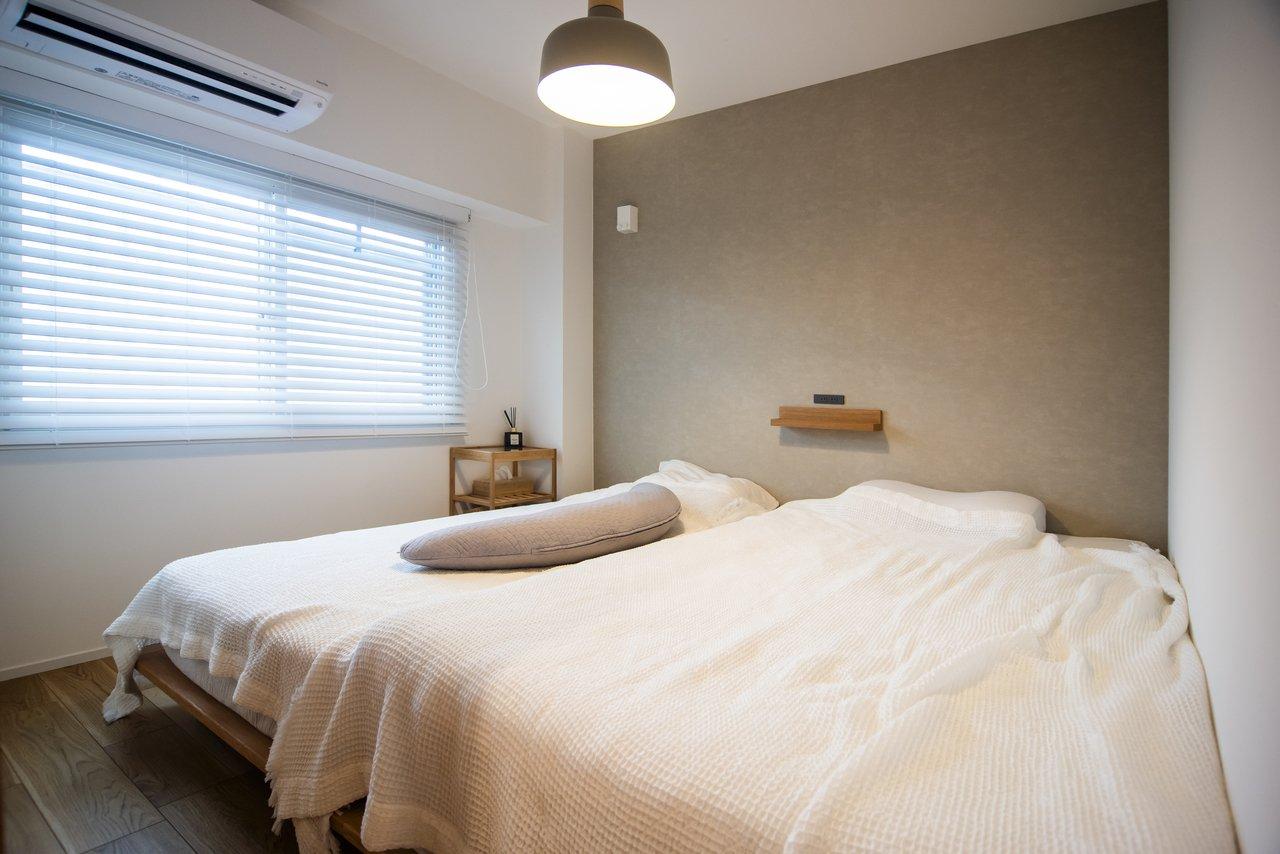 「光と風と暮らす家」の寝室