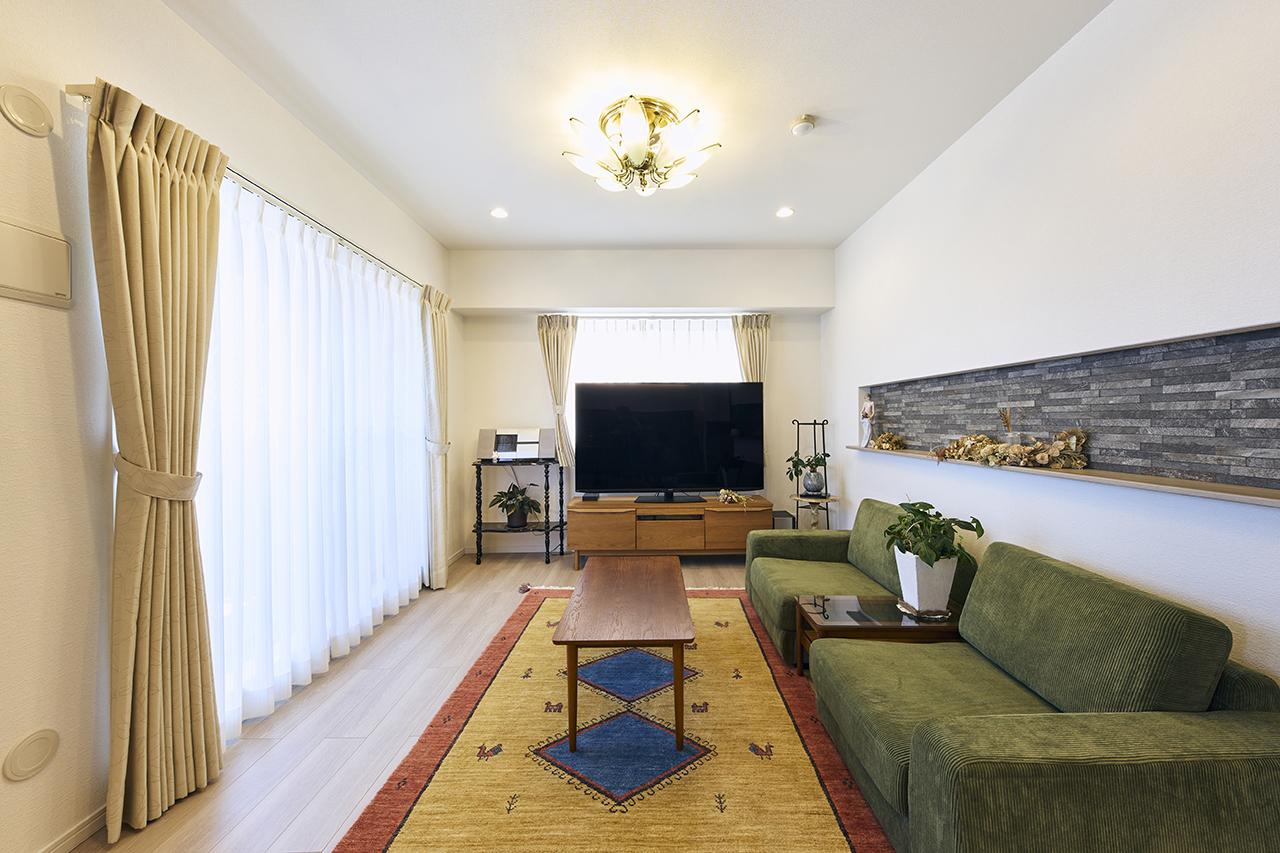 リビングダイニングが広くなり、大きなテレビもすっきりと配置できるように