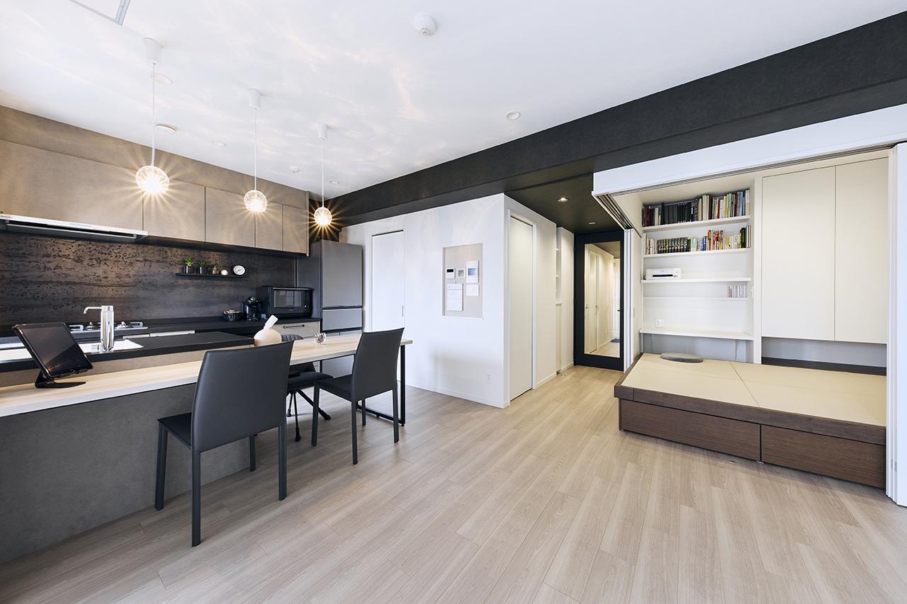 トレンド感がありながら、施主様の個性が光る色味に仕上がったLDK