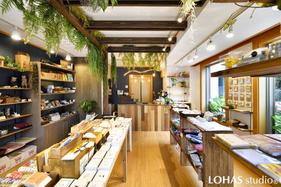 デザインテーマの【ジャングル】を再現するため、思い切って店内にパーゴラを立てました。植物を増やし、密林のようにスタイリングすることで「らしさ」が出ています。 お施主さまがDIYされる際、アクセントとして壁面の一部をカラーにするなど、空間に奥行きが出るようにアドバイスさせていただいています。