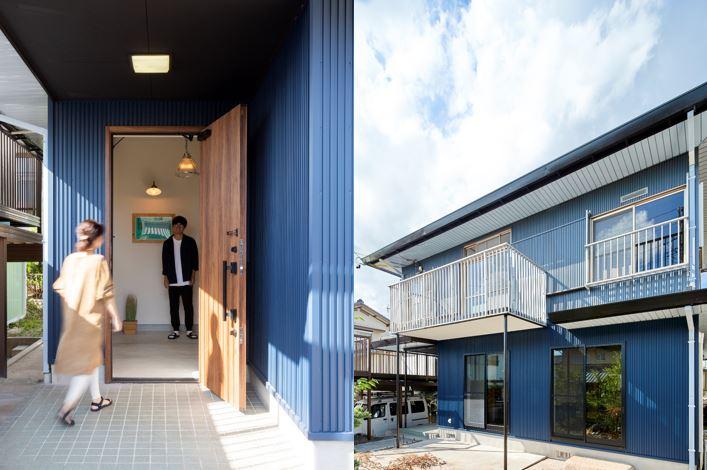 上下で色味を変えるツートーン使用の外壁