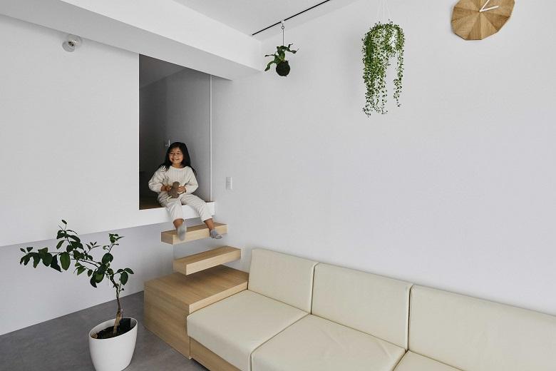 ロフトを子ども部屋として計画。LDKとロフトを隣接させることで家族の繋がりをもたせました。