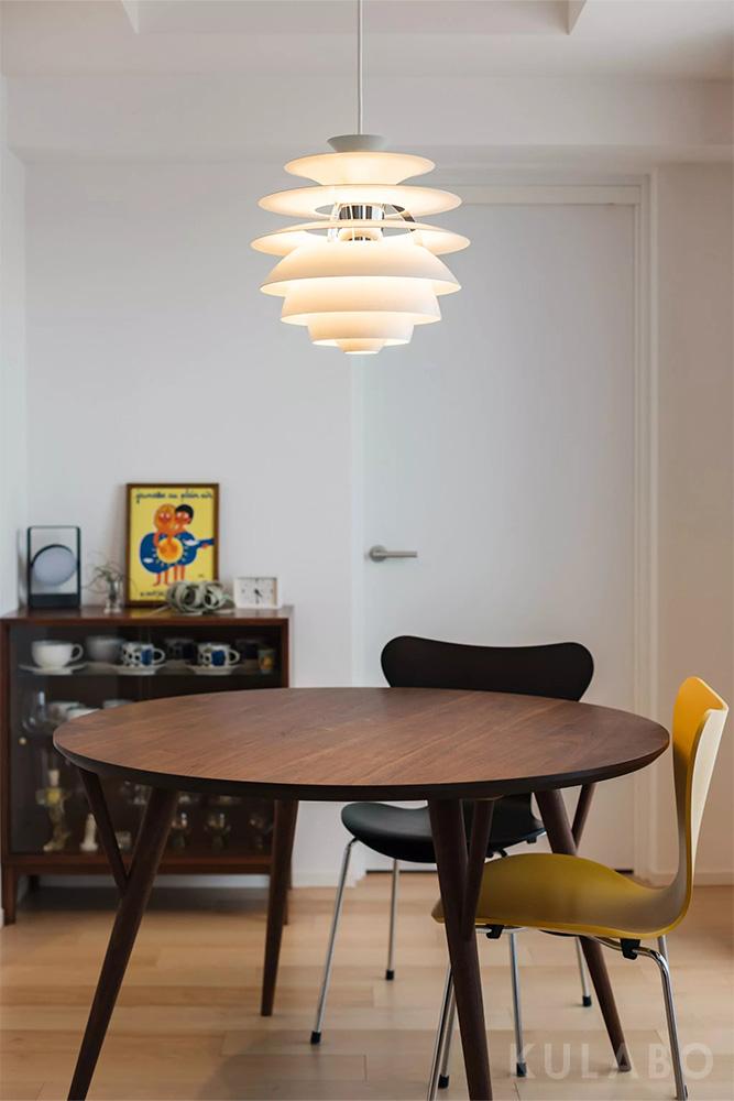 「趣味で彩る余白のある暮らし」のリビングダイニング