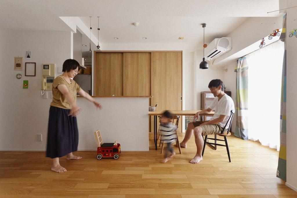 お子様とのふれあいが増える間取り。自分たち家族だけの家つくりが出来た満足感は何より大きい