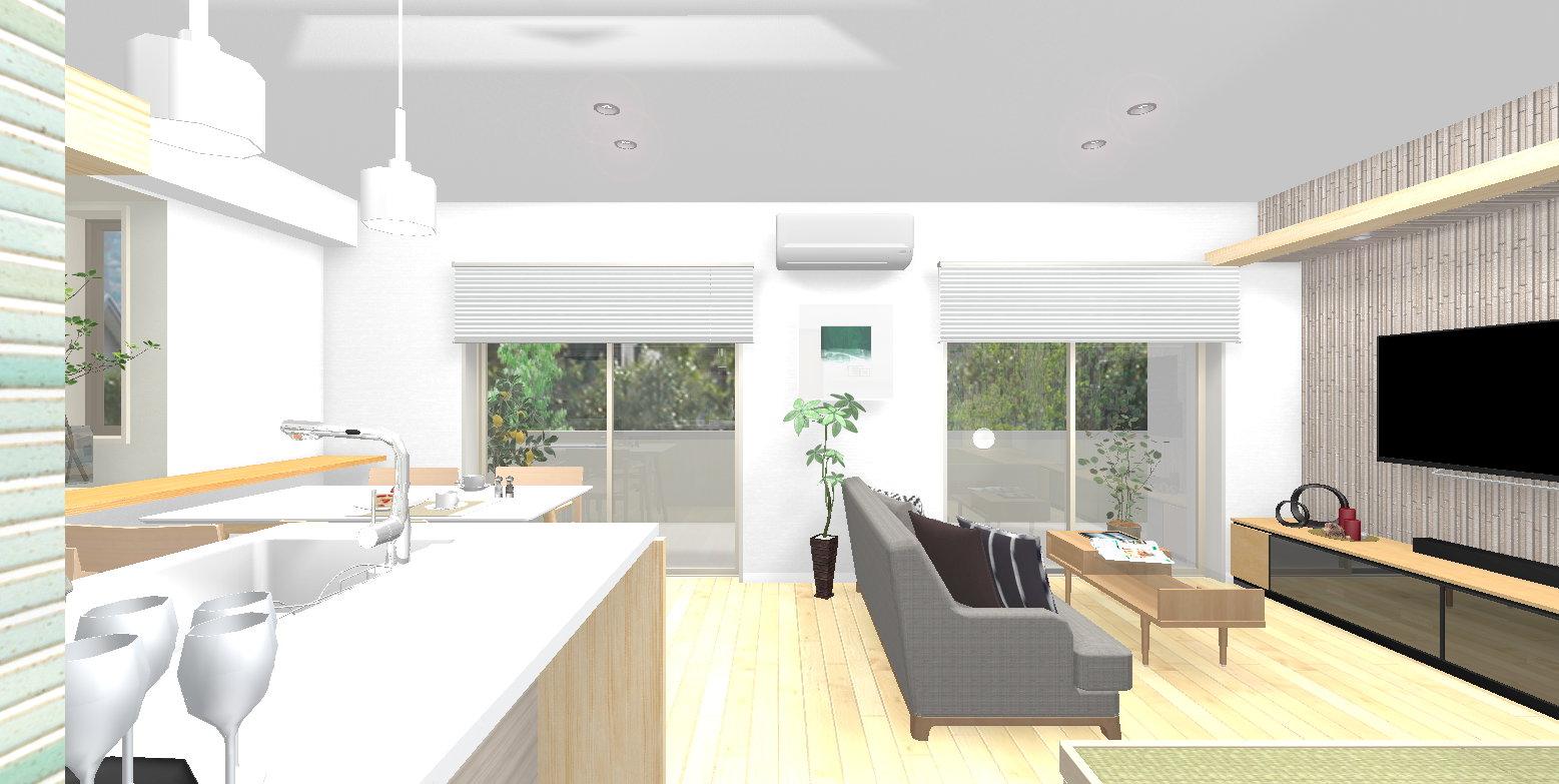 リフォーム後をイメージできるようパースでご提案しました