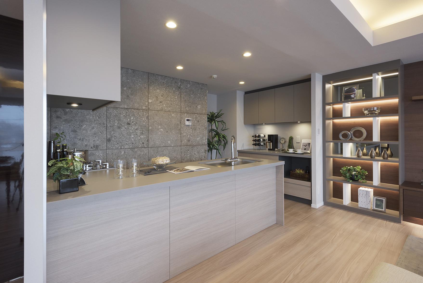 「静かな佇まい、ときめく感性。」のキッチン