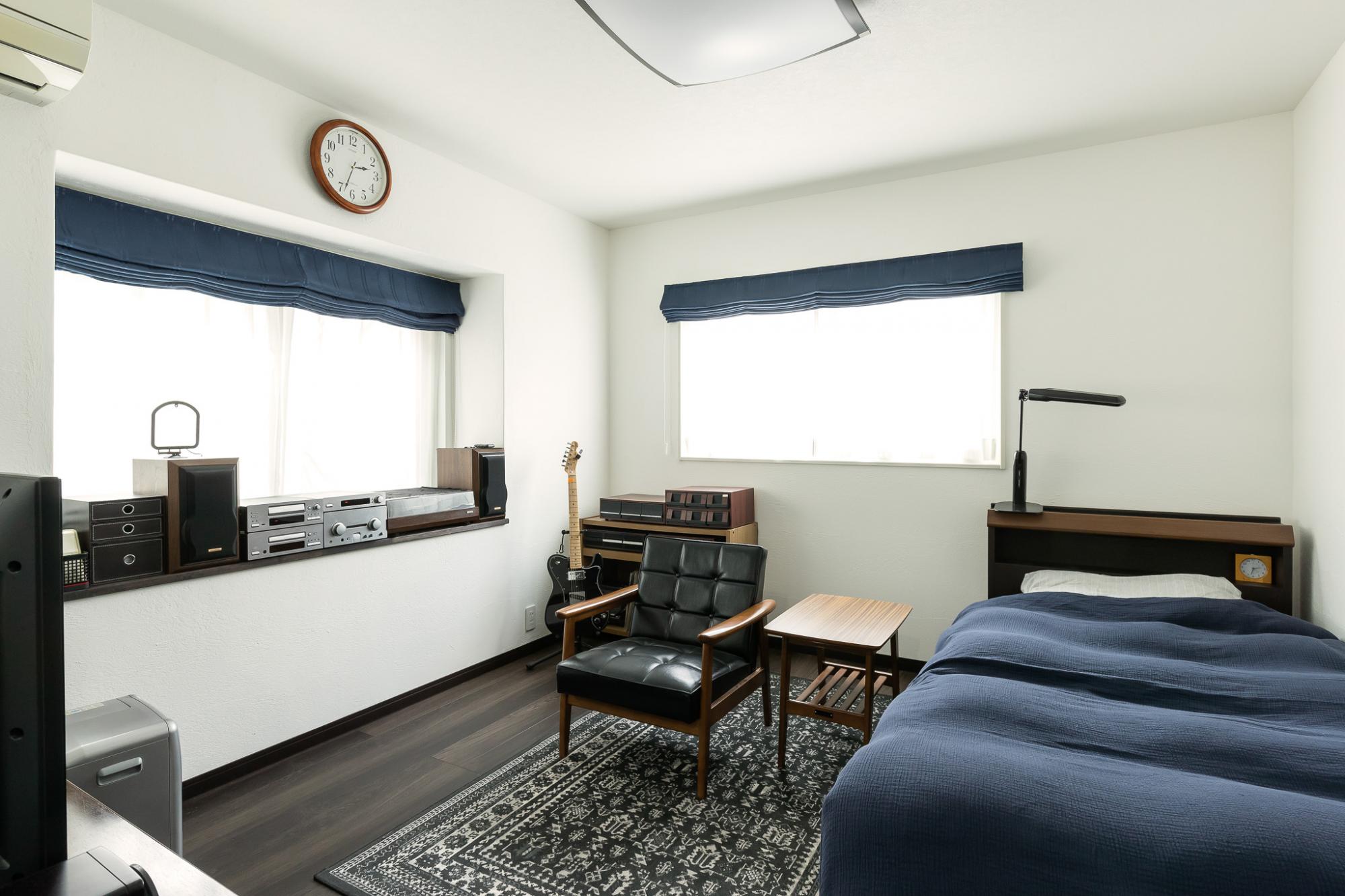 今後を見据え、１階に寝室を設けました。趣味部屋としても活用しています。